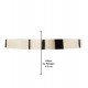Relógio De Parede 30,5cm Por 4,5cm Quartz De Plástico Branco Com Dourado